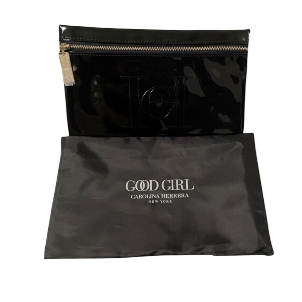 CAROLINA HERRERA Good Girl black patent zippered pouch